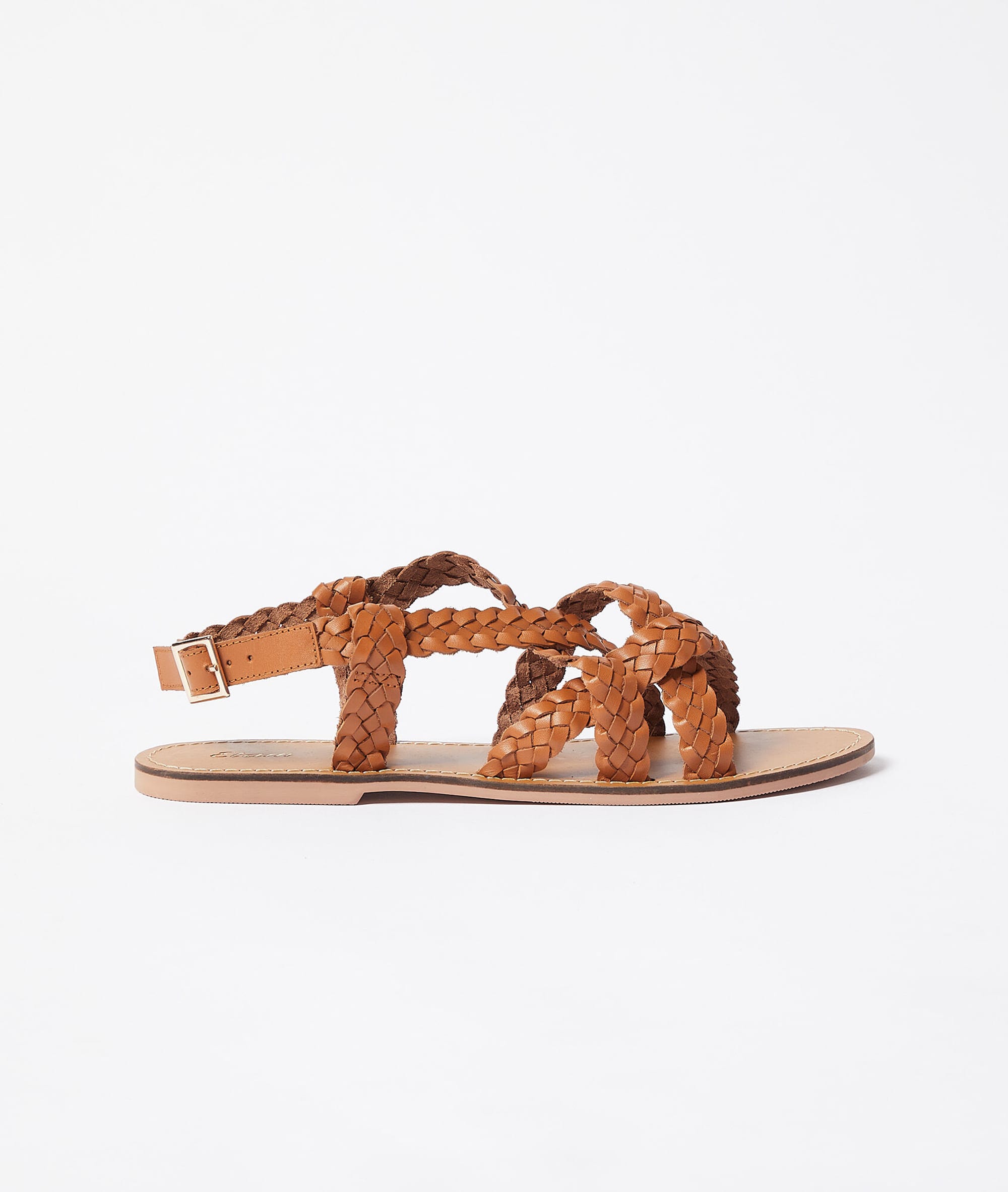 Geflochtene sandalen leder Clearance